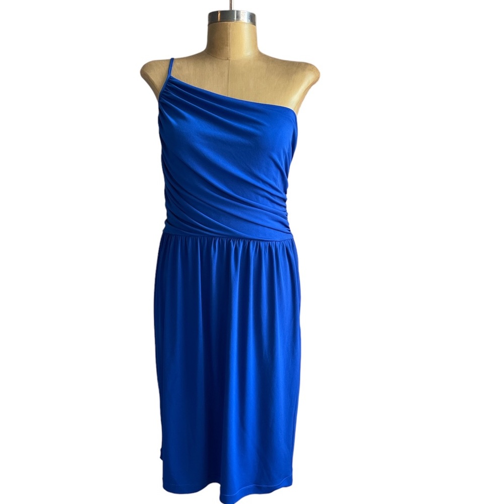 Asymmetrical One Strap Draped Bodice Knee Length Dress Wedding Summer Party Sexy